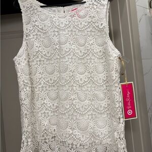 Lilly Pulitzer White Lace Top